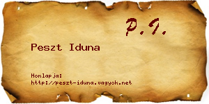 Peszt Iduna névjegykártya